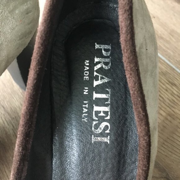 PRATESI Made in Italy Buckle Suede block 3” Heels - Picture 6 of 7